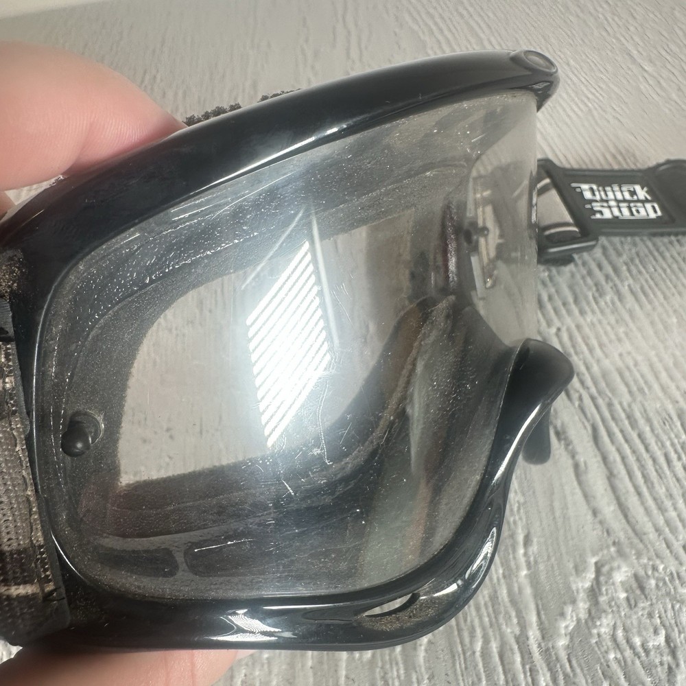 Oakley MX Goggles Black Frame Clear Lens Roko Quick Strap System
