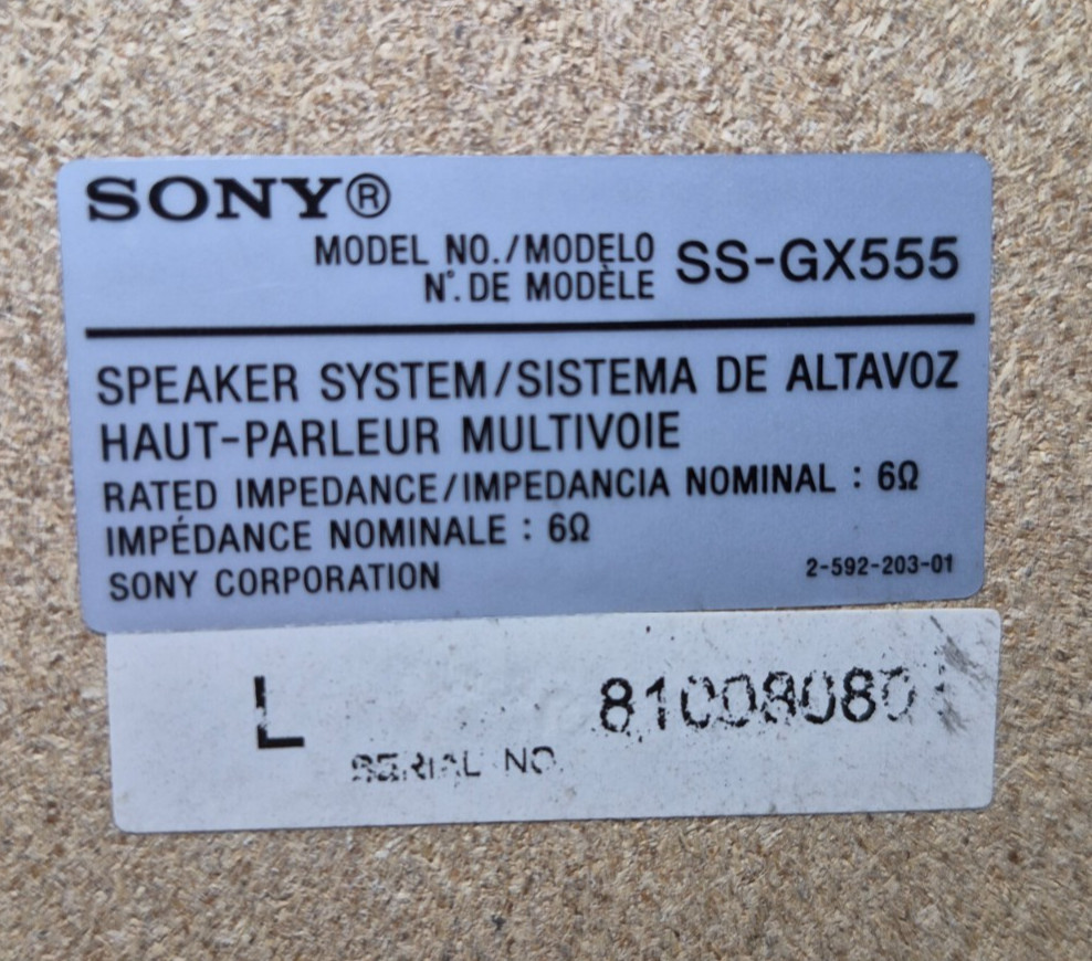 Sony Speaker System SS-GX555