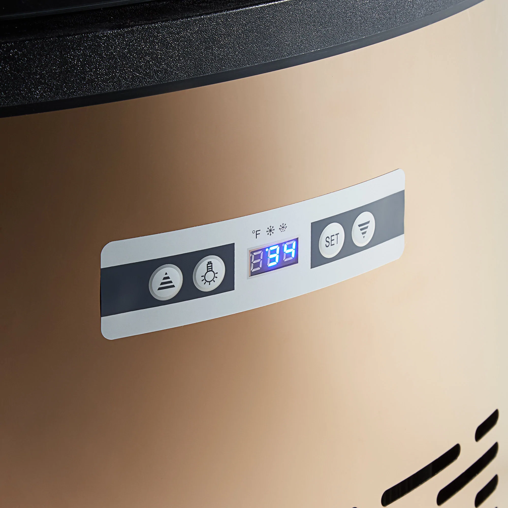 Copper Circular Glass Refrigerated Display Case