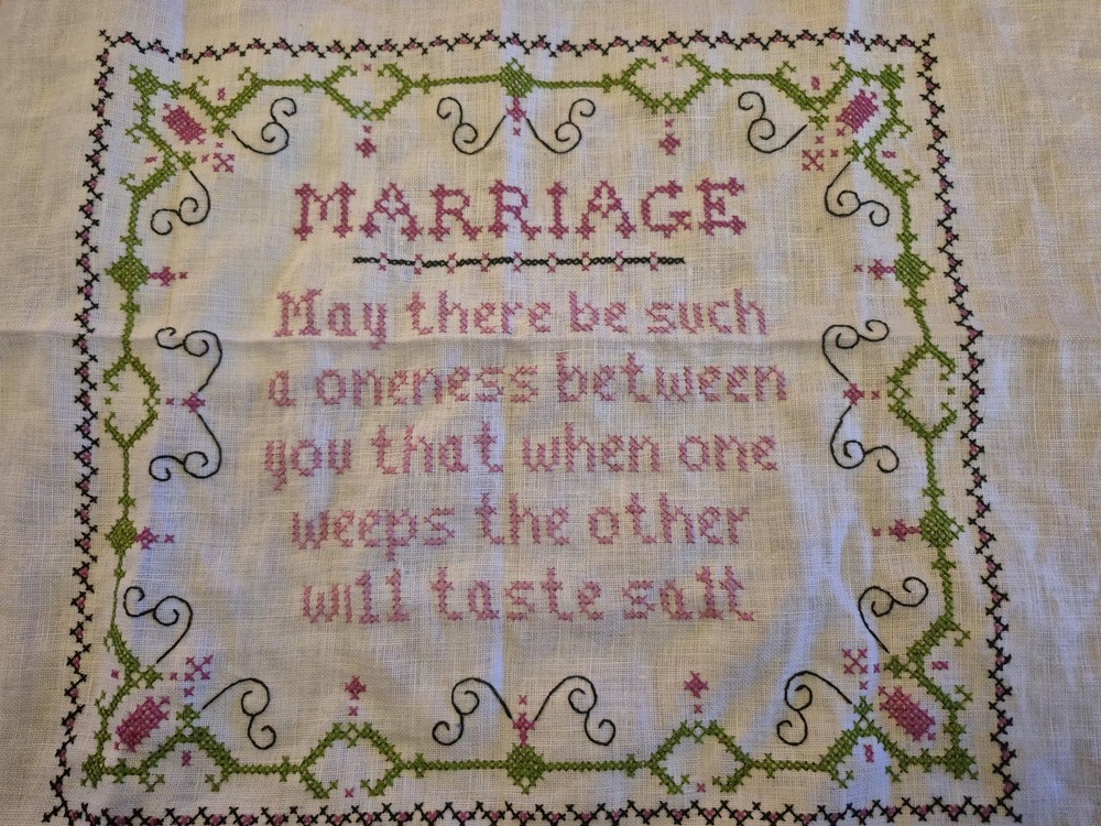Completed Cross Stitch Unframed