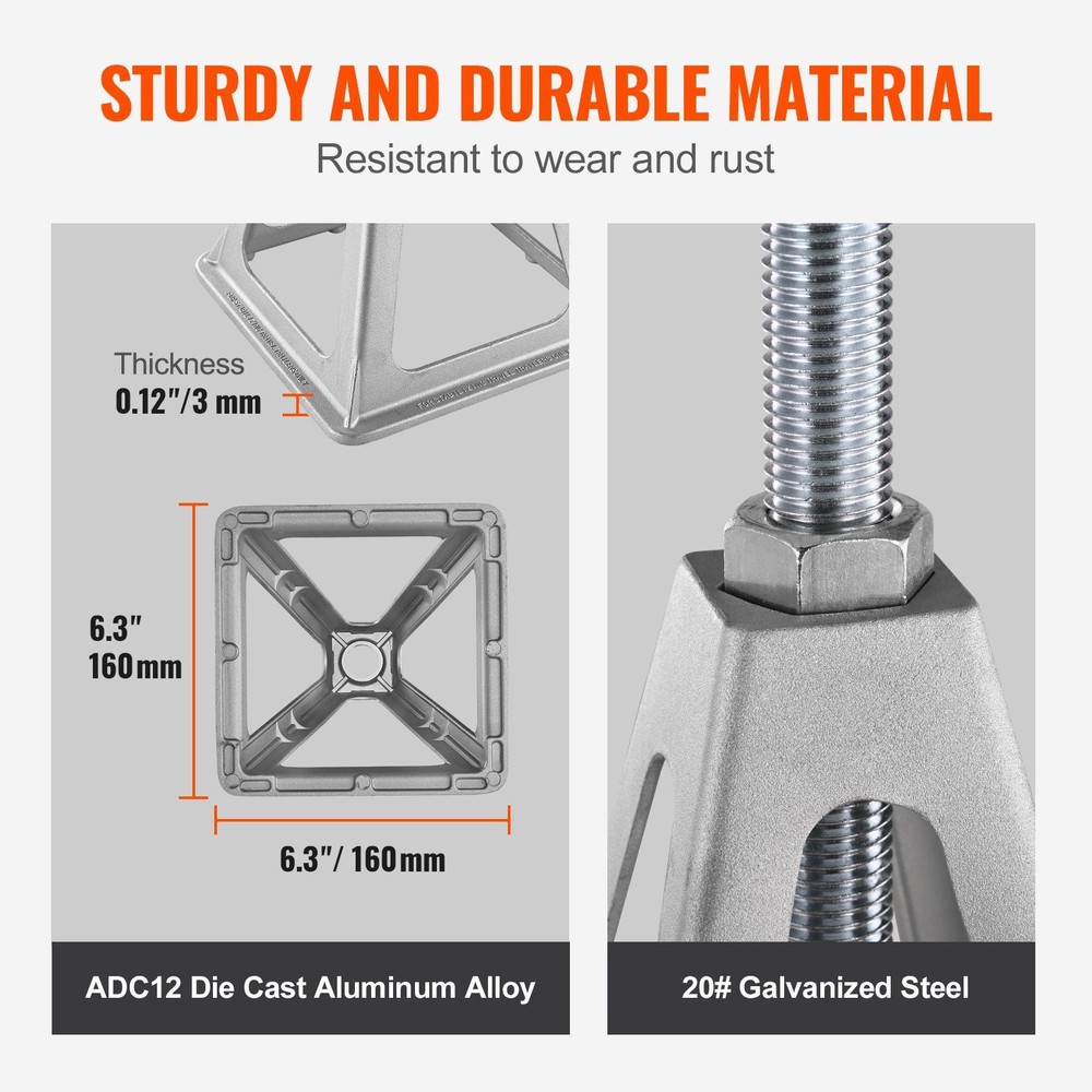 Lightweight RV Stack Jacks 4 Pack, 6000lb 11in-17in Adjust