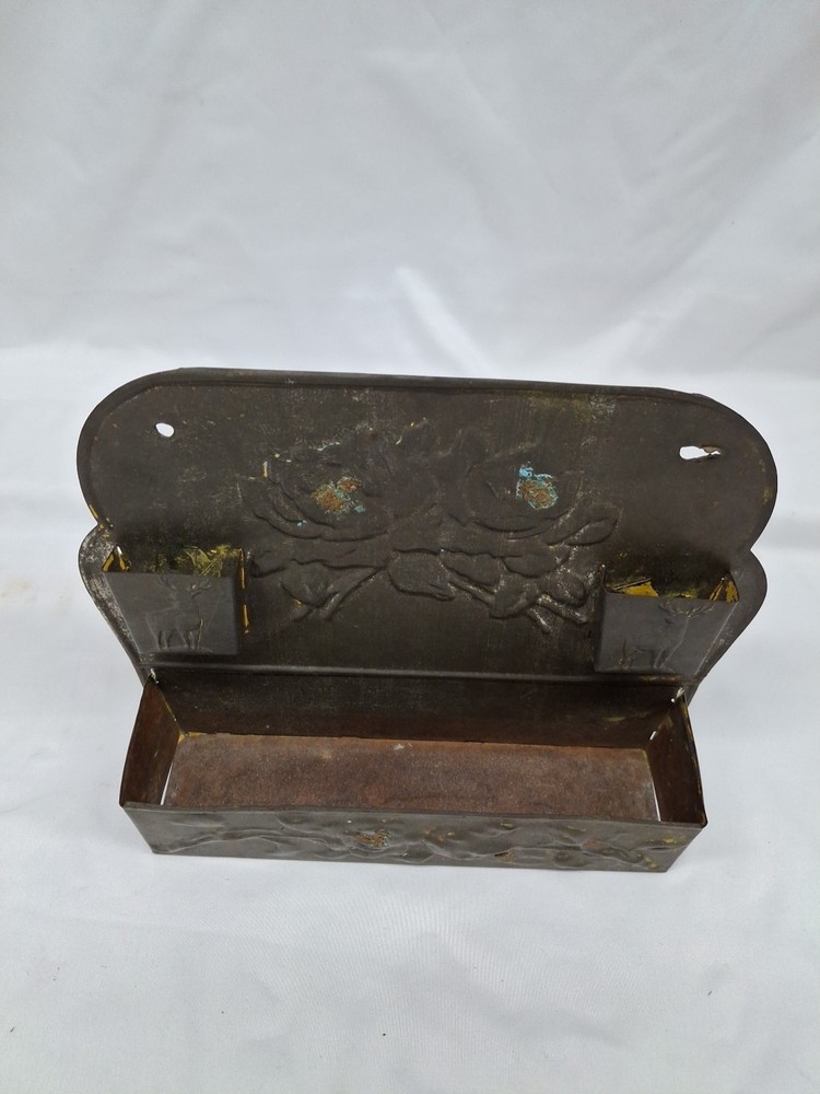 Vintage Large Tin Match Safe