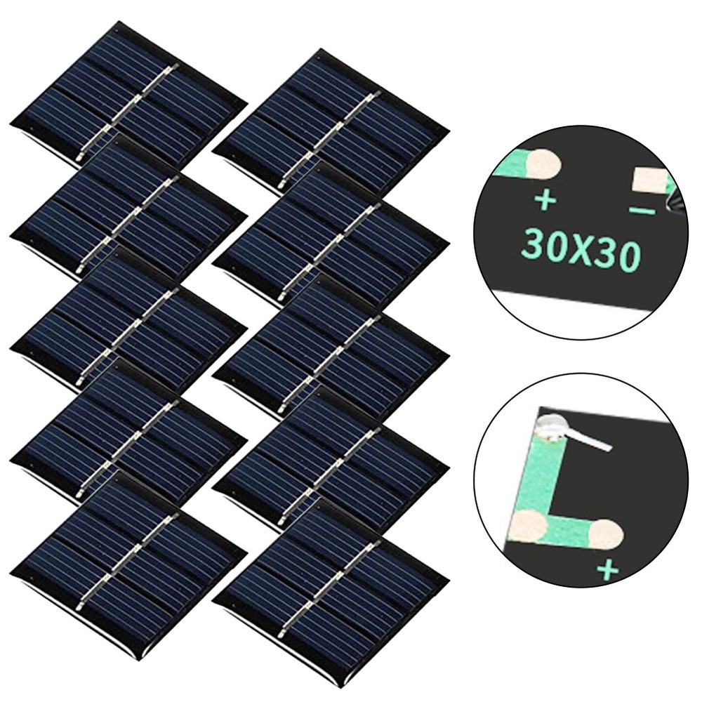 10pcs Solar Panel Cells for DIY Projects 1 5V 60mA for Small Solar Applications