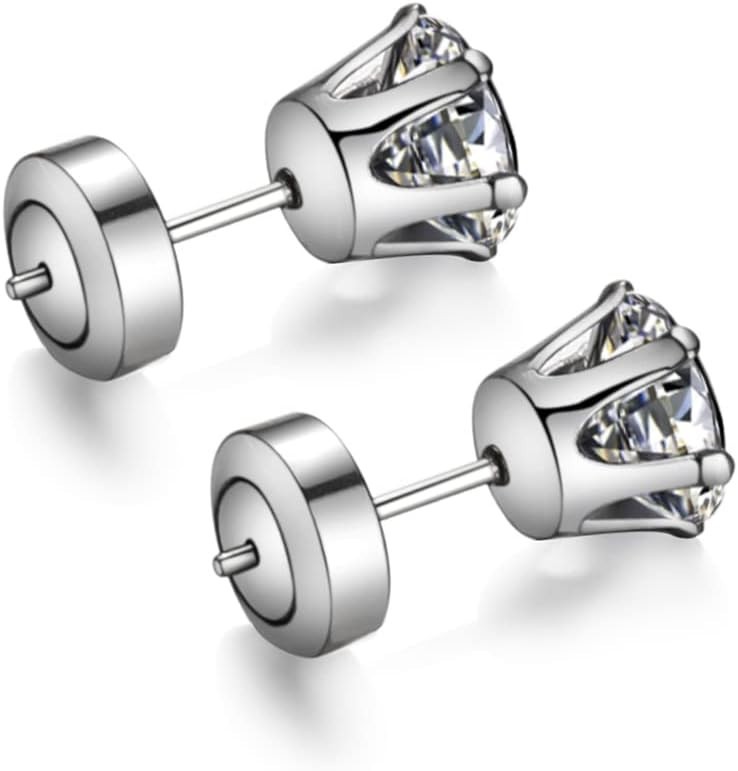 Earring Backs Replacements,4Pcs Dics Earring Backs for Studs, Diamond Earrings,