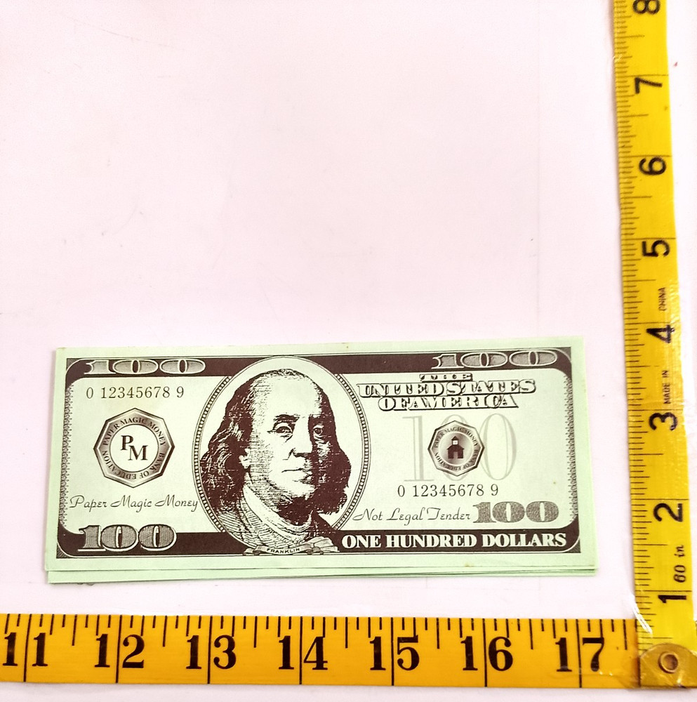 Various dollar bills educational money for teaching