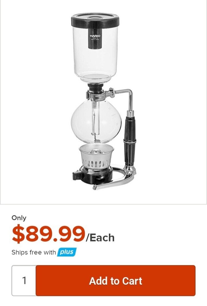 Glass Tabletop Siphon Coffee Maker 5 Cups