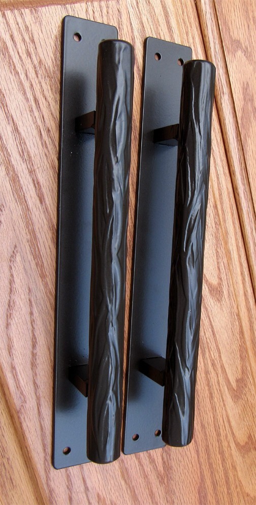 Tree Branch Door Pull #1 - 10" handle, 12" back plate (Sold as pair)