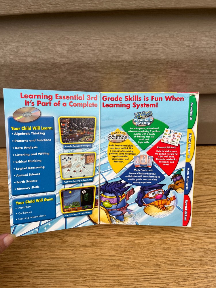 Zoombinis 3rd Grade (Ages 7-9) Learning Set (Math Flashcards, Science, Stickers)