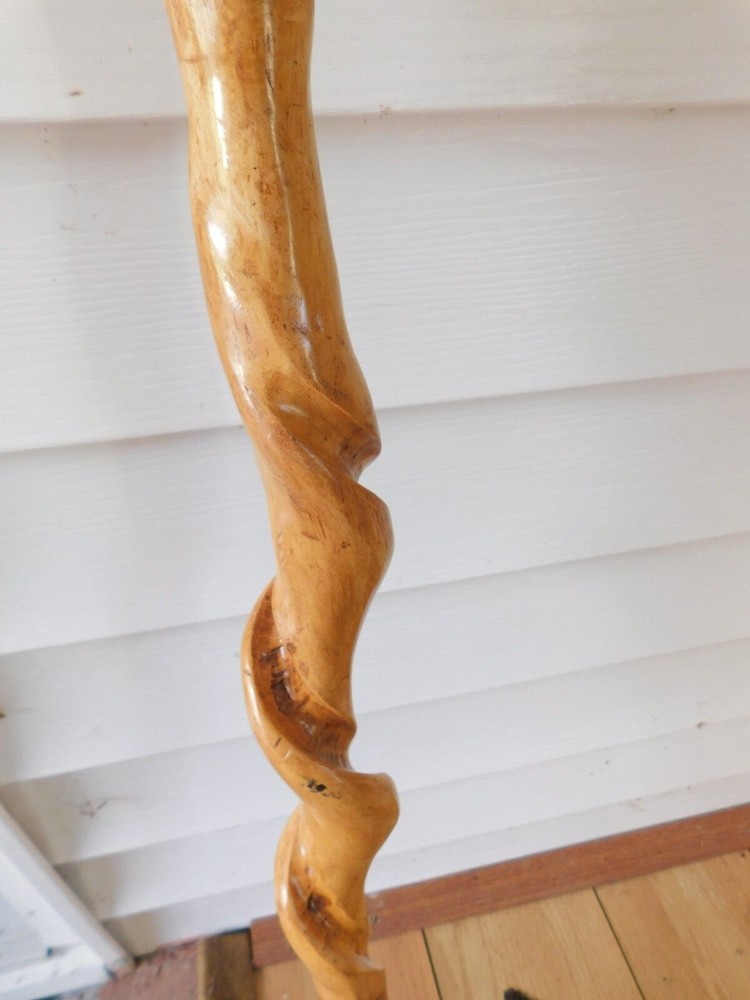 Eagle Head Twisted Wood Solid Walking Stick