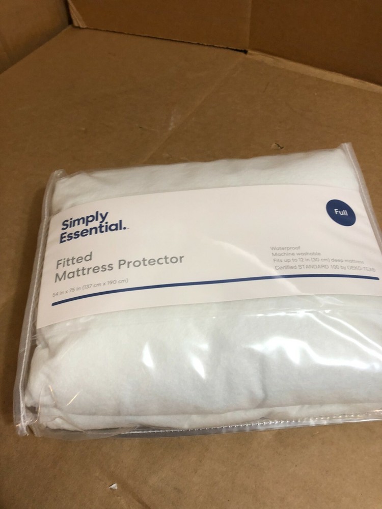 SIMPLY ESSENTIAL VINYL MATTRESS PROTECTOR WATERPROOF 54"x75" ~