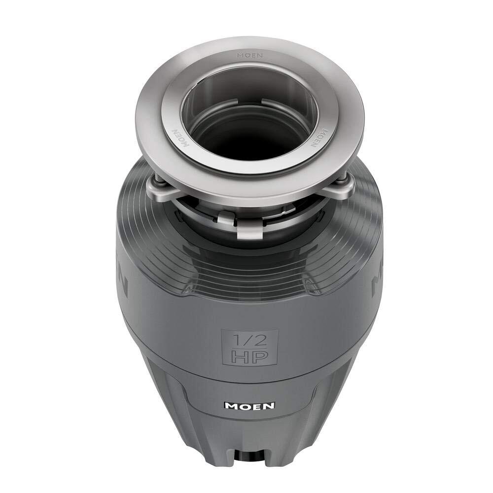 Moen EX50C Garbage Disposal, 1/2 HP, Black