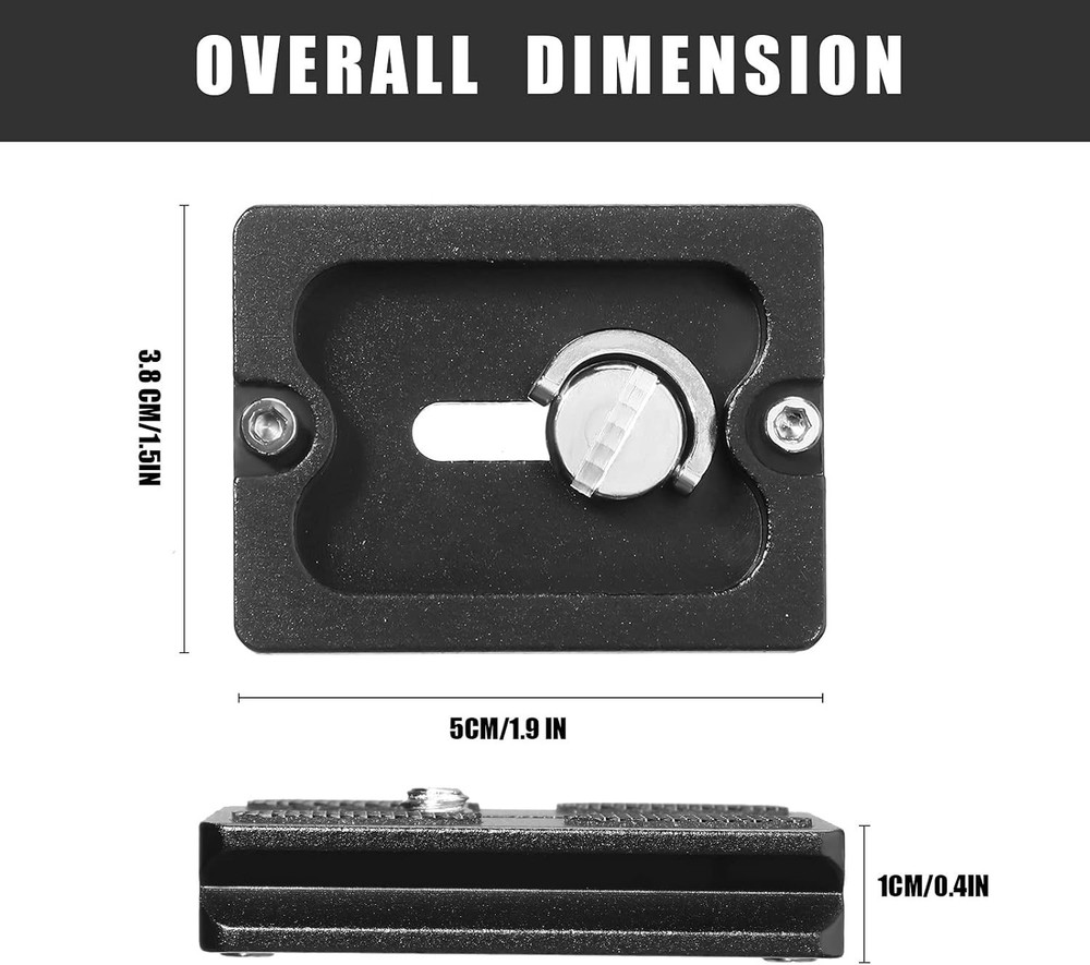 2-Pack Quick Release Plates for DSLR Tripods - Reliable and Durable