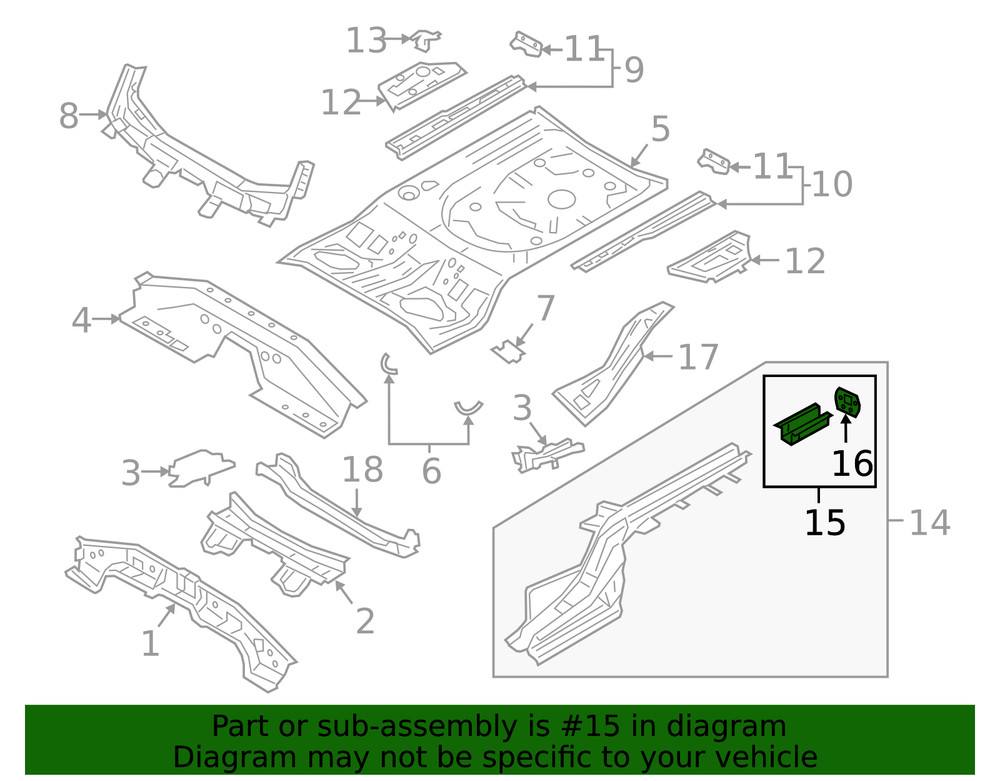 Genuine Mazda Frame Rail End BDYS-53-81X
