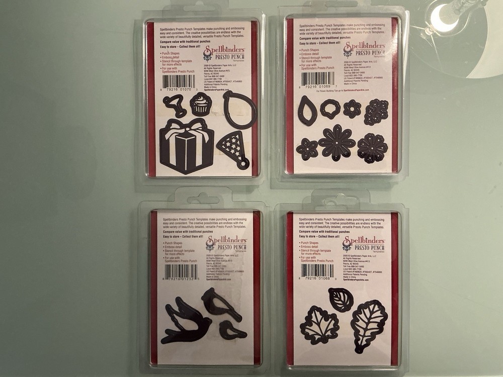 Spellbinders Presto Punch Machine + 19 Die Sets + 6 Punch Booklets (Used)