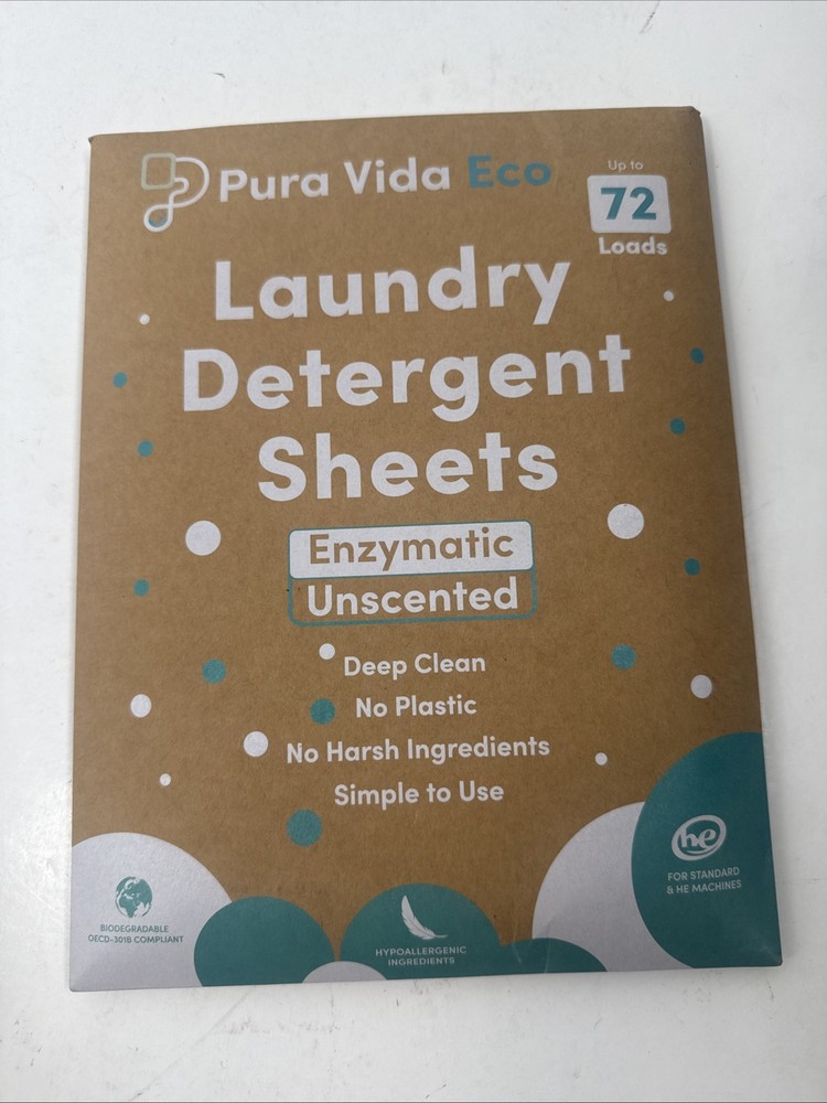 Laundry Detergent Sheets - 30 Sheets up to 60 Loads - Unscented