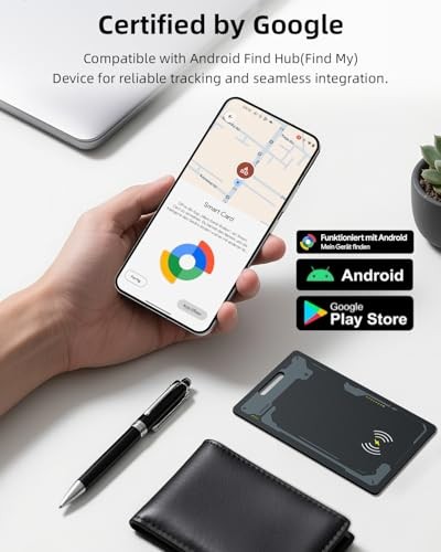 Wallet Tracker Card Android, IP68 Waterproof Smart Card Luggage Tracker