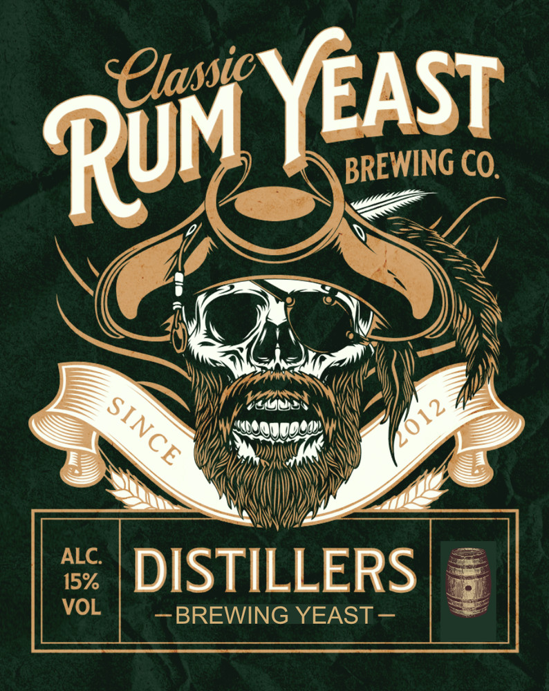 Rum Yeast Pirates Gold  Premium Rum Yeast for brewing and distillation USA 🏴‍☠️
