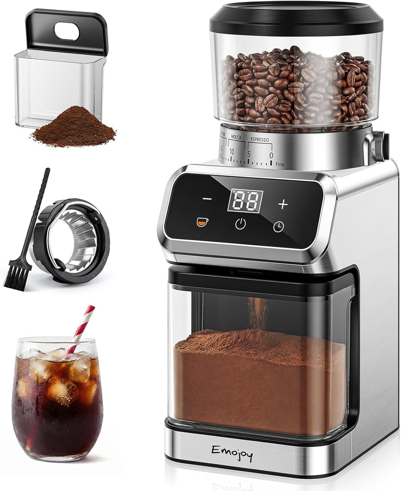 Electric Burr Coffee Grinder with 30 Settings & Touchscreen Control