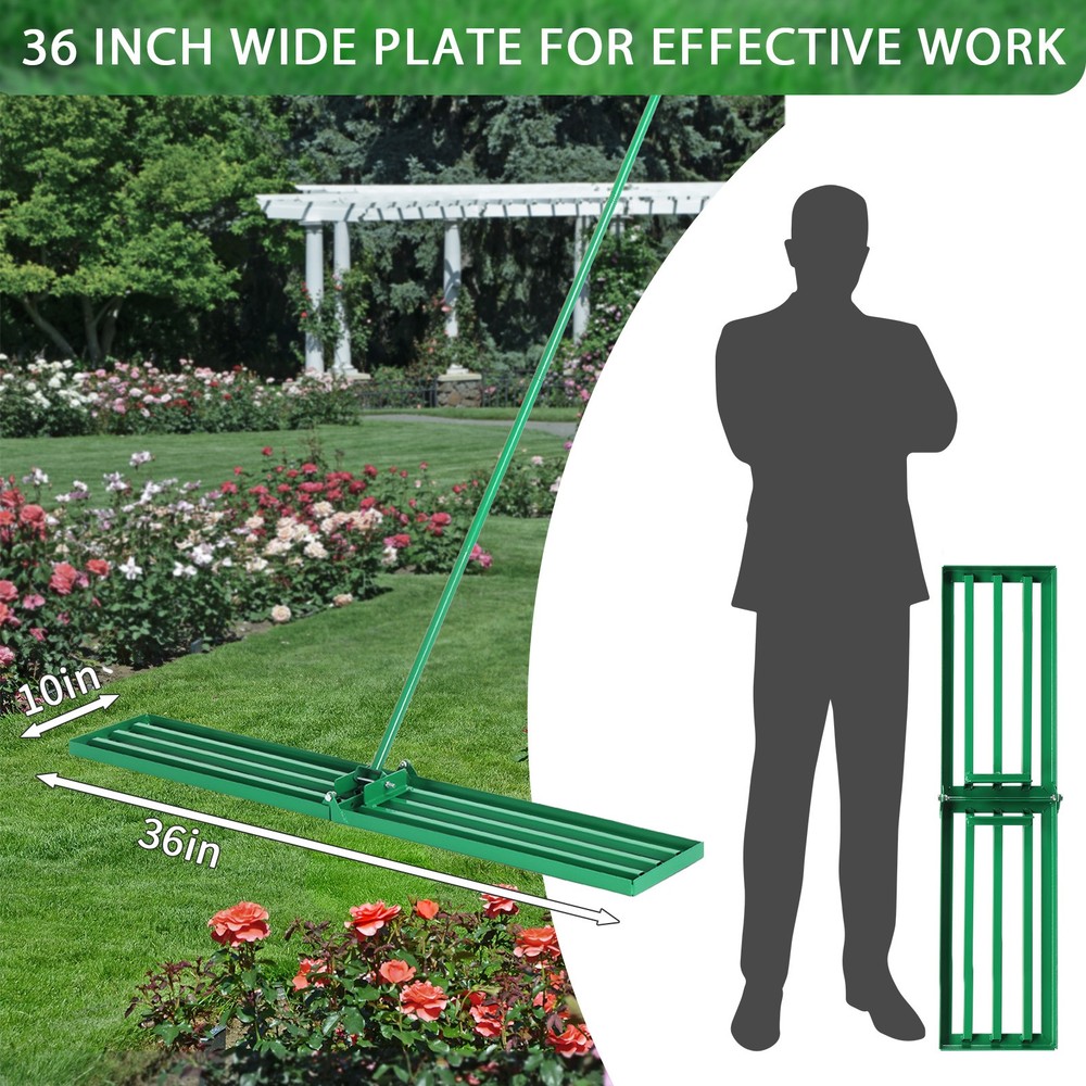 36*9.8*75inch Lawn Leveling Rake