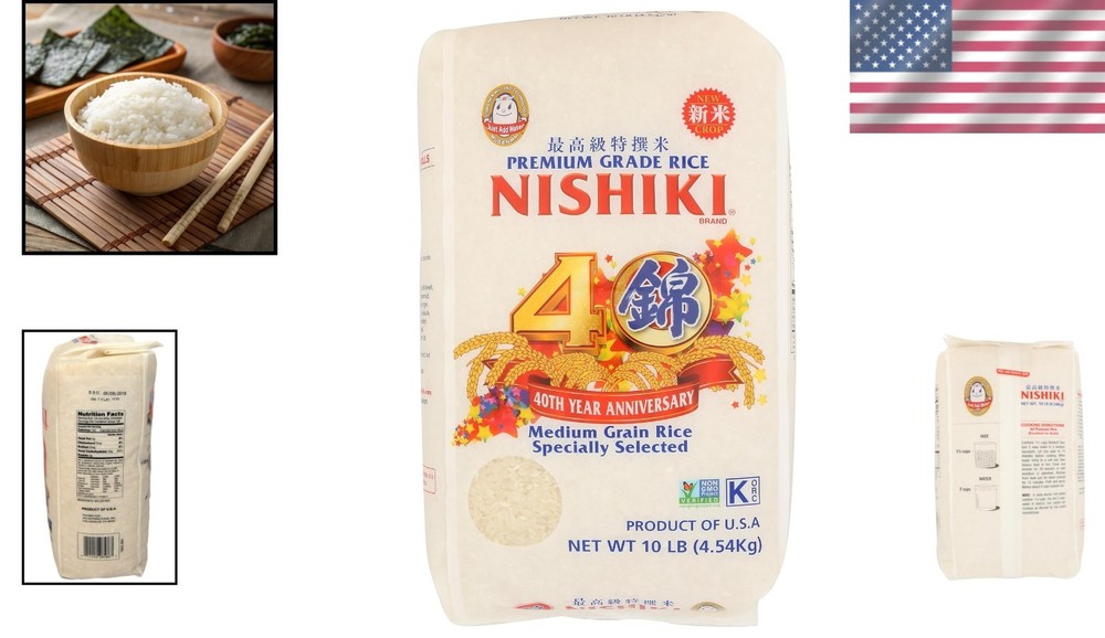 Authentic 10 Lbs Sushi Rice - Medium Grain for Culinary Perfection