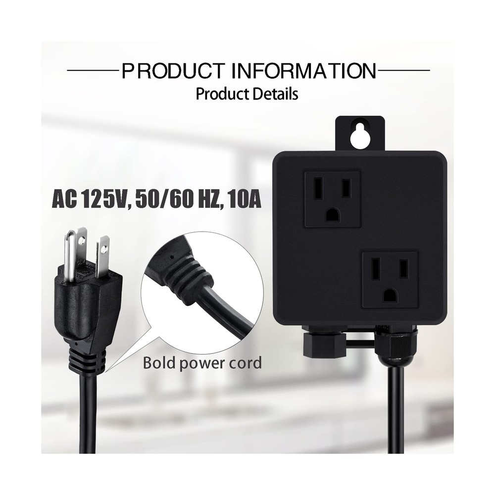 SINKINGDOM Garbage Disposal Air Switch Kit Sink Top with Long Button,Matte Bl...