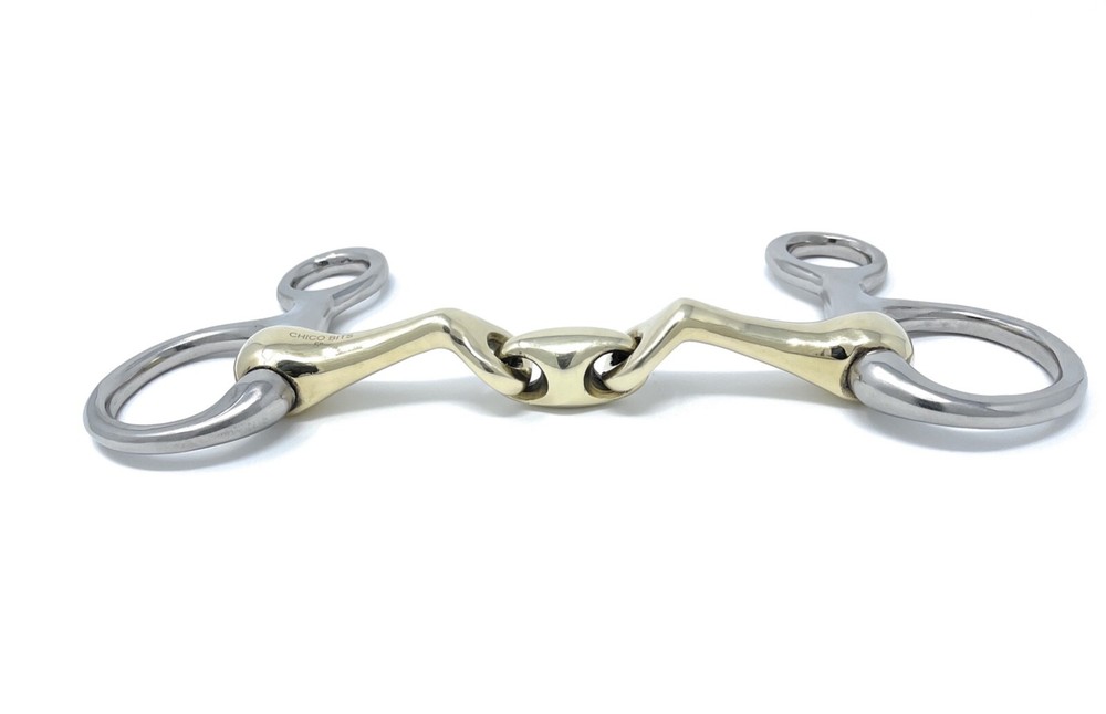 Chico Bits Hanging Cheek Verbindend Angled Snaffle Bit