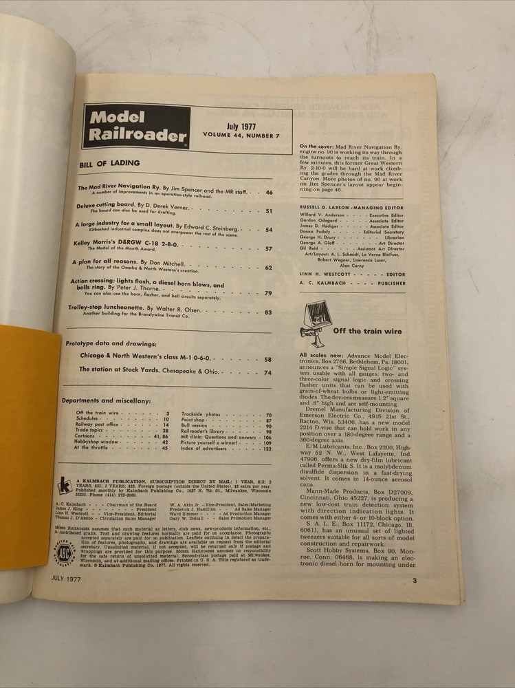 Model Railroader Magazine July 1977