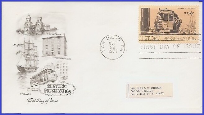 USA3 #1442 ADDR ARTMASTER FDC   Cable Car