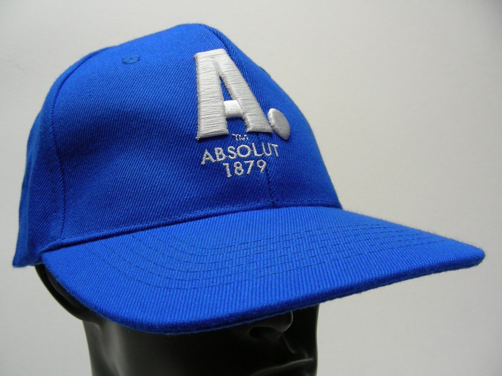 ABSOLUT - 1879 - ROYAL BLUE - ADJUSTABLE SNAPBACK BALL CAP HAT!