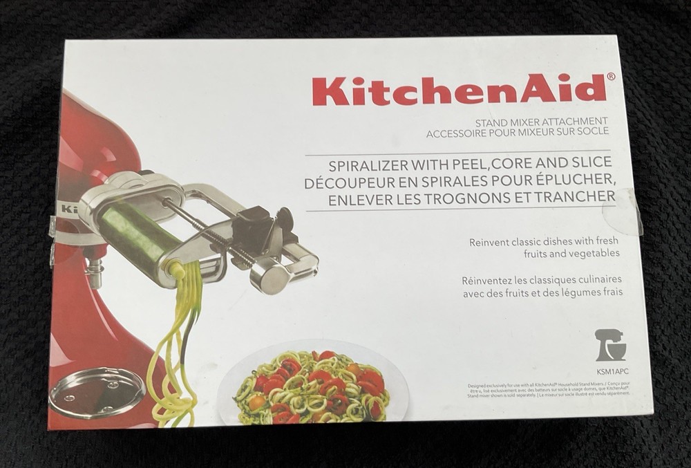 KitchenAid 5 Blade Spiralizer w/Peel, Core & Slice Attachment for Stand Mixer