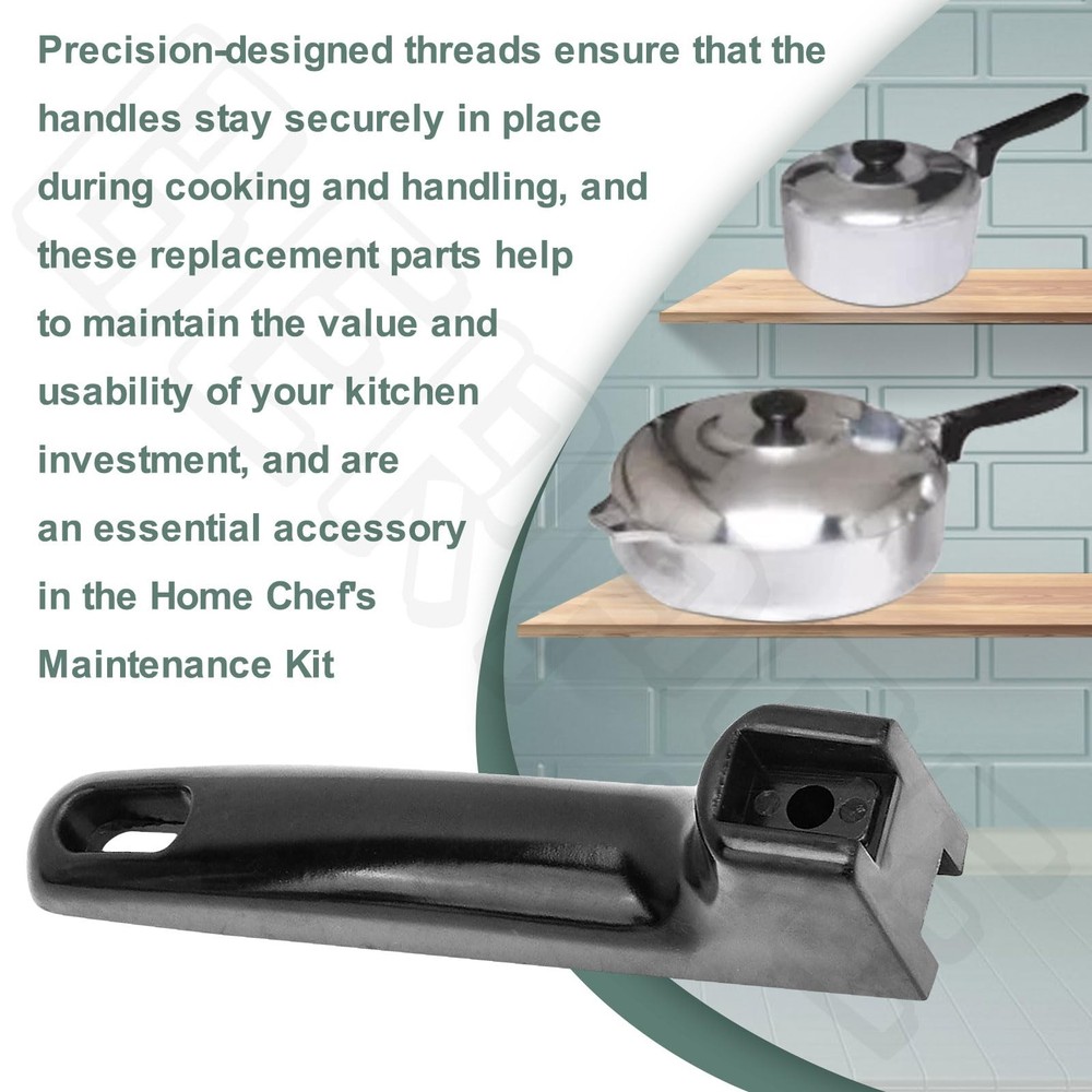 BERPSE Cookware Pot Replacement Handles for Magnalite, Wagner middle, Black