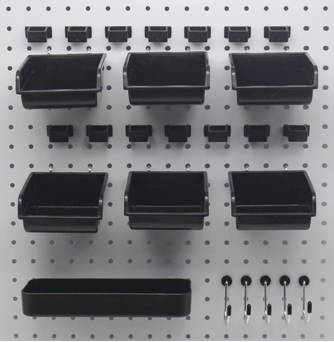 256 PCS Pegboard Hooks / Accessories - Assortment Of Bins + Hooks