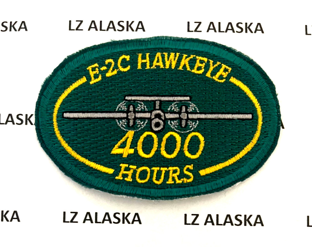 US NAVY E-2C HAWKEYE 4000 FLIGHT HOURS OVAL AVIATION PATCH (N10)