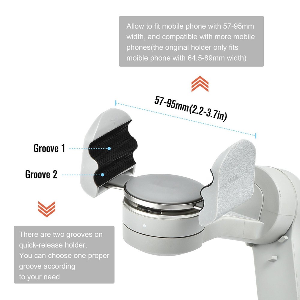 Extension Bracket Buckle Extended Clip Clamp for DJI OM 5/4 Handheld Stabilizer