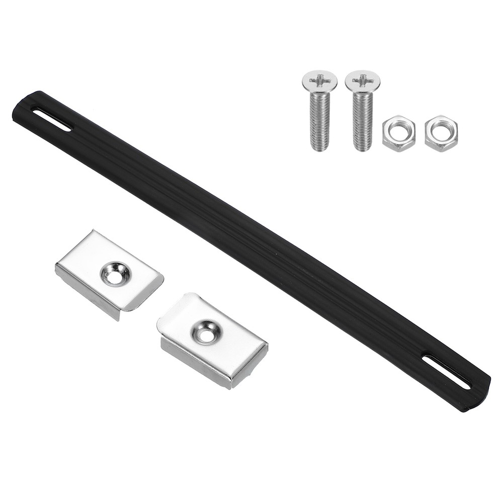9.5 Inch Rubber Handle Strap Replacement with Metal End Caps, Silver Tone