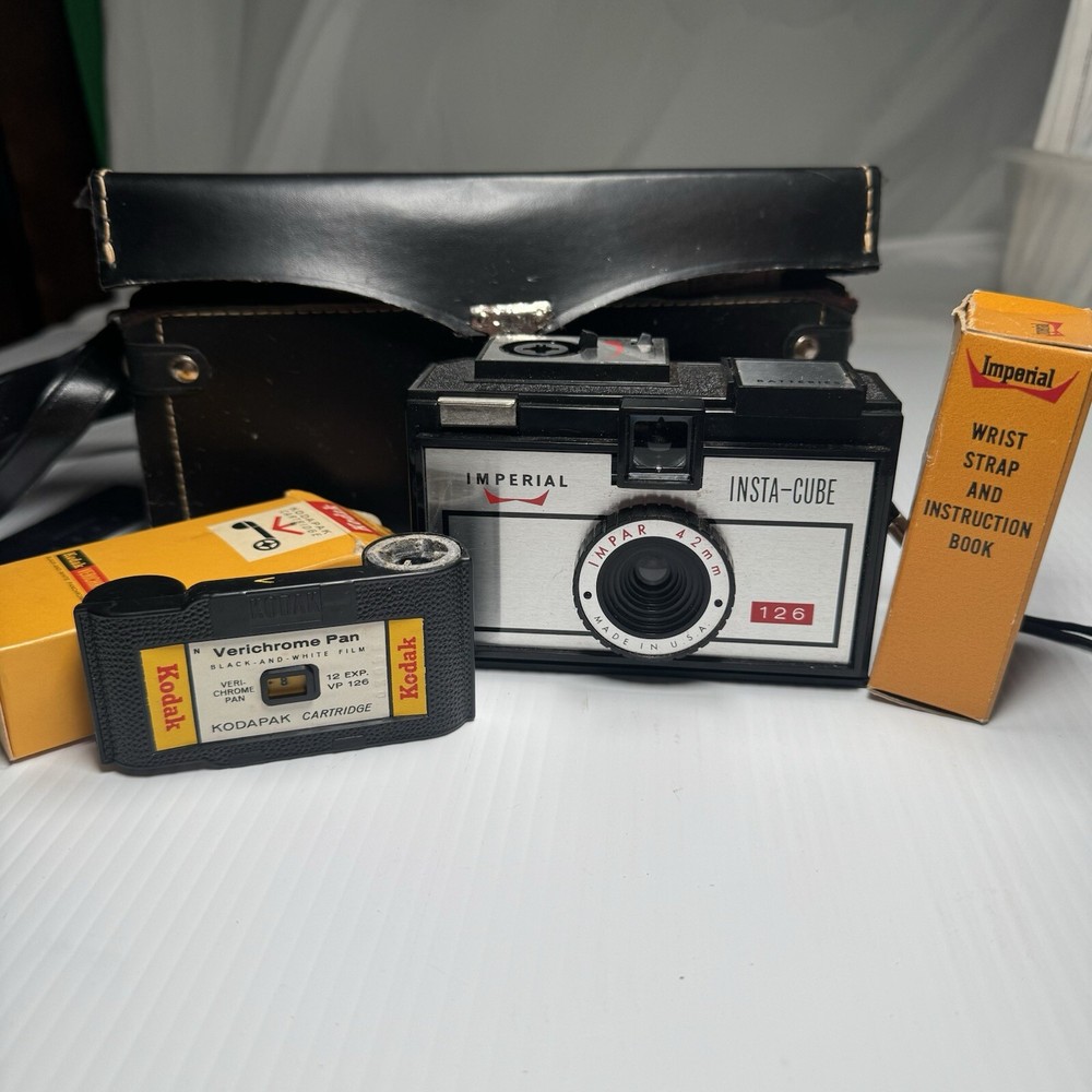 Imperial Insta Cube Camera Kit In Leather Camera Bag