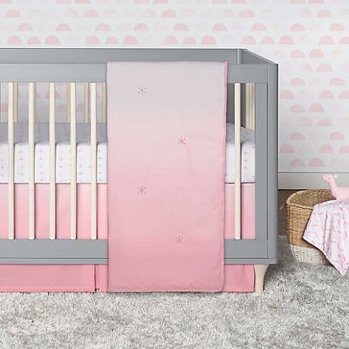 Just Born Dream Ombre Pink 6-Pc Crib Bedding Set *New*
