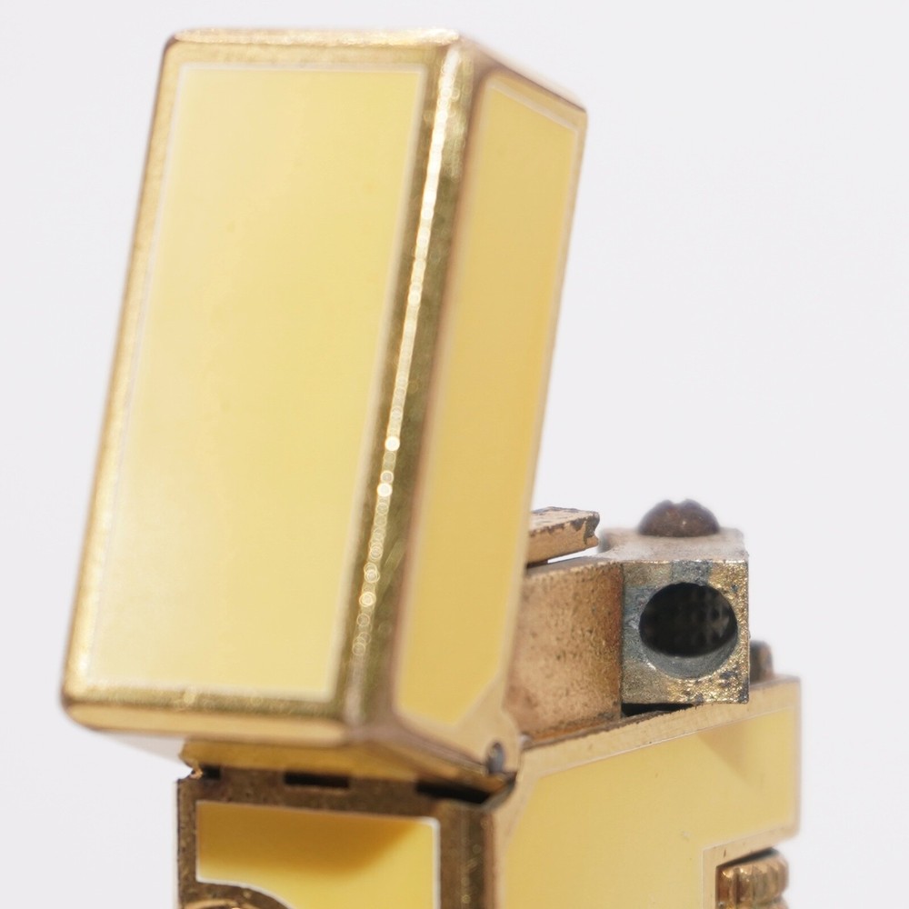 Rare Dunhill Vintage Lighter Yellow Lacquer_Ultrasonically Cleaned_WORKING