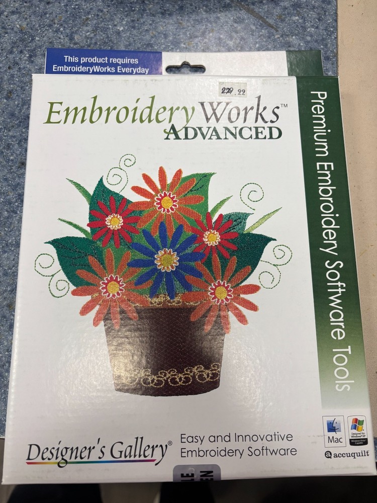 DESIGNER'S GALLERY SOFTWARE EMBROIDERY WORKS ADVANCED LETTERING PROGRAM