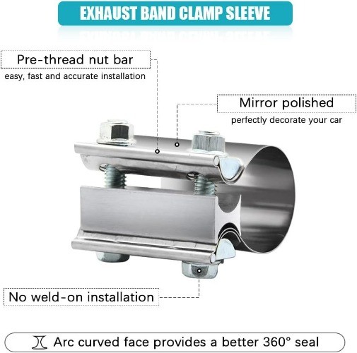 2.75" 2.75 Inch Exhaust Clamp Butt Joint Ba Item Package Quantity: 2Size: 2.75
