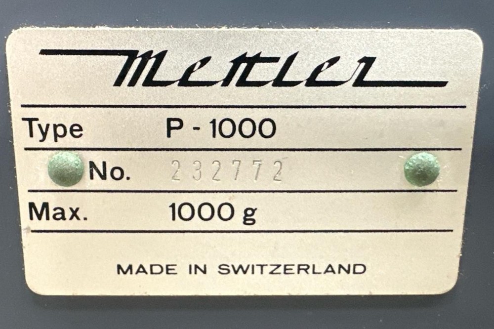 Mettler P-1000 Portable Analytical Analog Balance 1000g