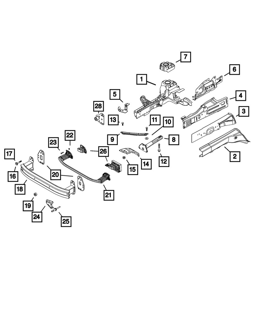 Genuine Mopar Frame Rail Bracket Right 68455661AA