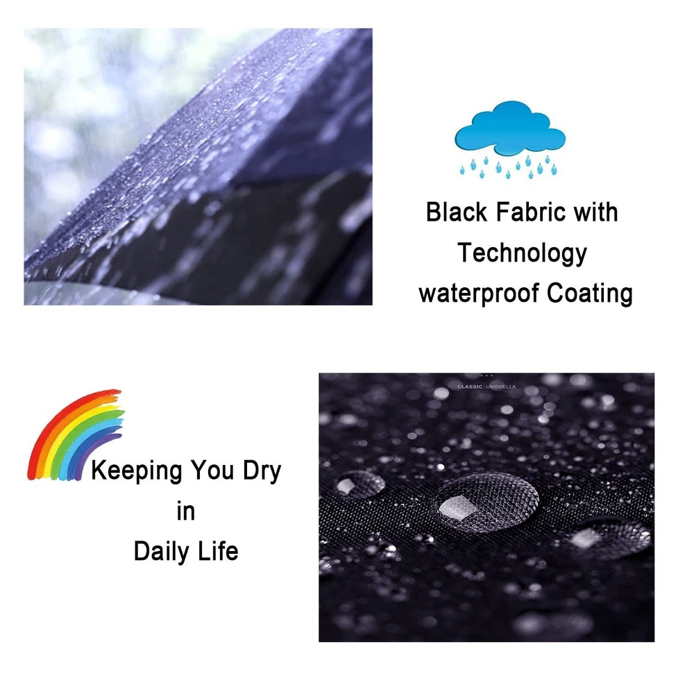 Golf Umbrella Windproof Stick Umbrella Three Canopy Vented Auto Open Close 62...