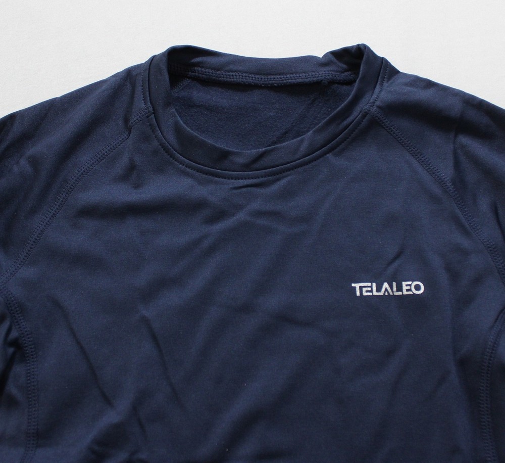 Telaleo Unisex Kids 2pc Compression Base Layer Undershirt EJ3 Black/Blue Size XS