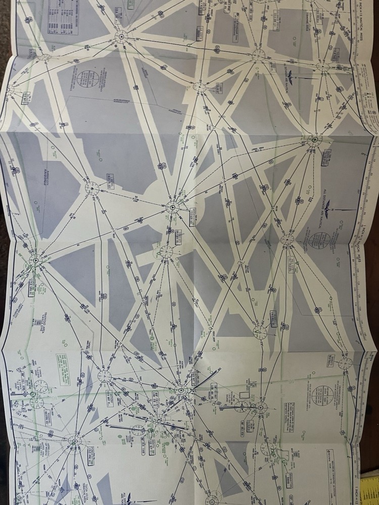 Cessna Flight Plotter Computer 1959 with 2 Vintage Jepco Low Altitude Nav Maps