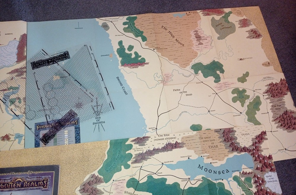 Advanced Dungeons and Dragons Forgotten Realms Campaign Set TSR 1987 No box