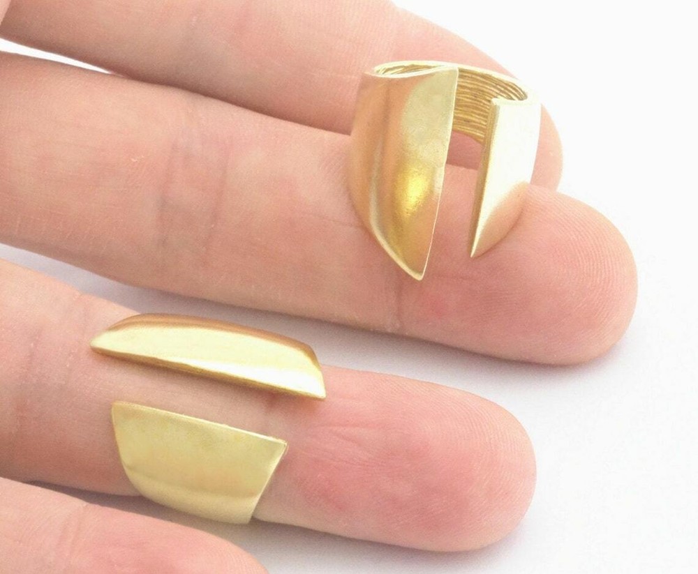 Adjustable Tube Ring Raw Brass 29mm (16.5mm 6US inner size) 4322