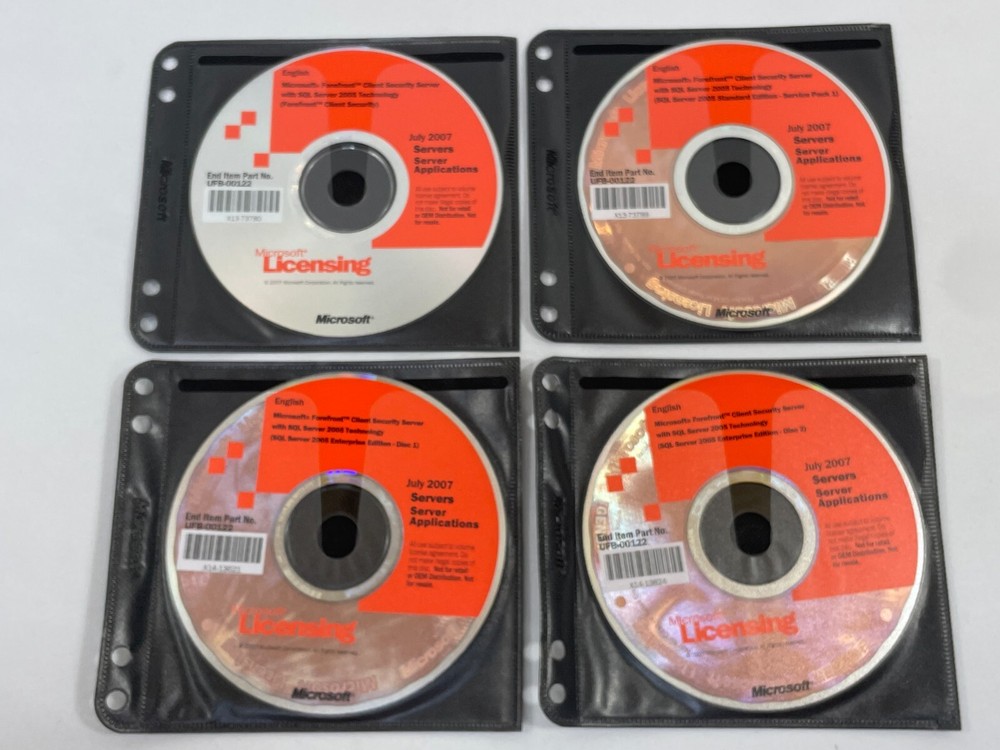 Microsoft Forefront Client Security Server w/ SQL Server 2005 Tech Windows DVD