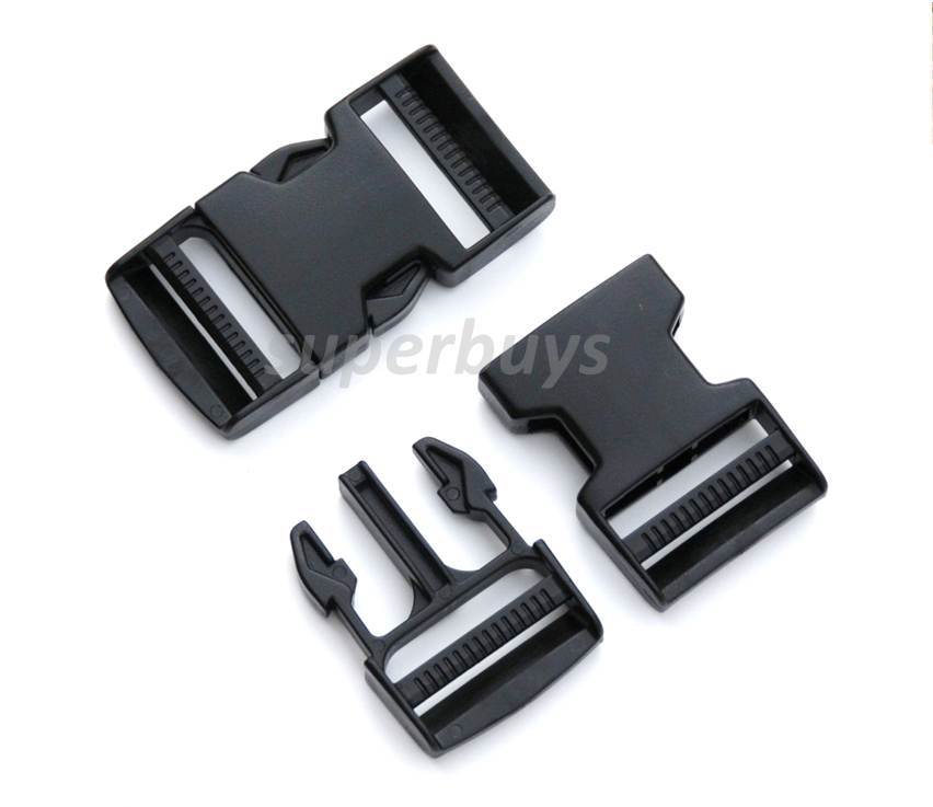 38mm Dual Adjustable Side Quick Release Buckle Clip Cord Strap Backpack Bag DA