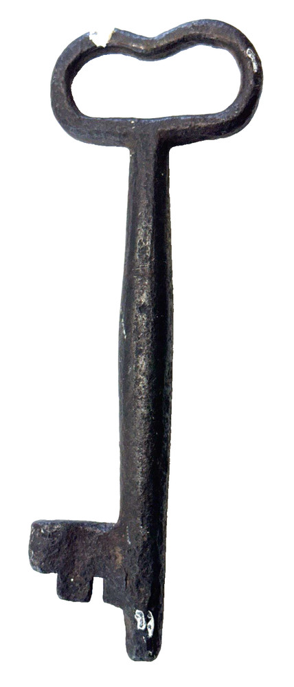 Antique Hand-Forged Solid Iron Skeleton Key 6 3/8” Prison Gate Lock Key Rustic